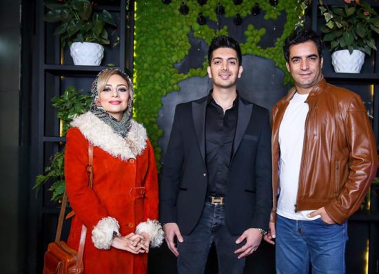 یکتا ناصر و همسرش در افتتاحیه رستوران فرزاد فرزین