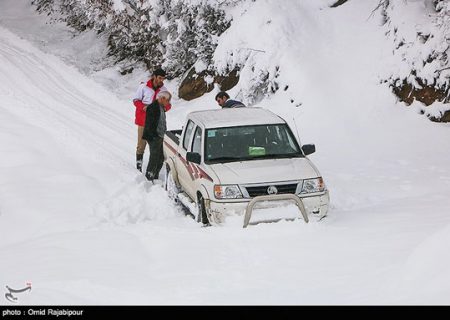 بارش برف سنگین در منطقه اشکورات گیلان/گزارش تصویری