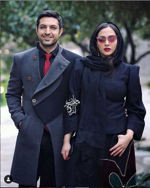 طراحی لباس اشکان خطیبی و همسرش 