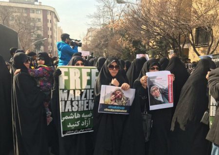 تجمع برای مرضیه هاشمی در تهران