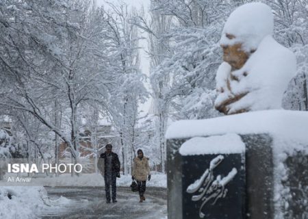 بارش شدید برف در اردبیل/گزارش تصویری