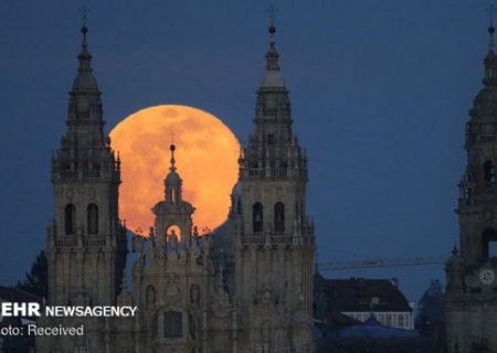 قرص ماه در نقاط مختلف جهان‎/گزارش تصویری