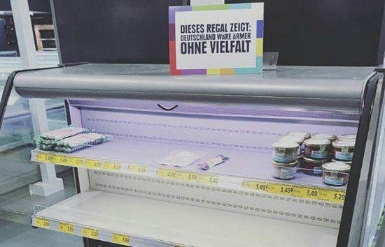 حرکت جالب سوپرمارکت آلمانی علیه نژادپرستی