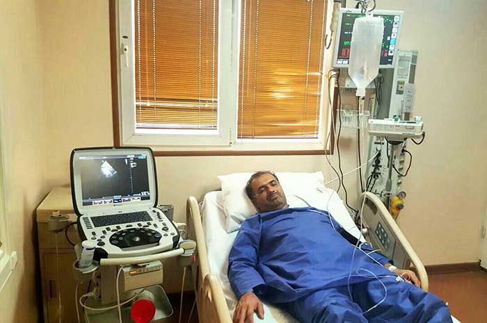 کاظم جلالی در بیمارستان 