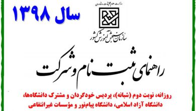 آزمون های سازمان سنجش در سال ۹۸