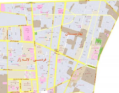 نقشه نواحی منطقه ۱۲ شهرداری تهران