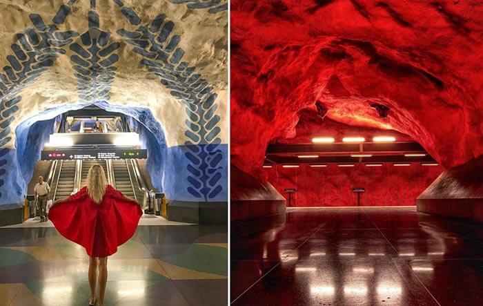 زیبا ترین ایستگاه های قطار زیر زمینی اسکاندیناوی