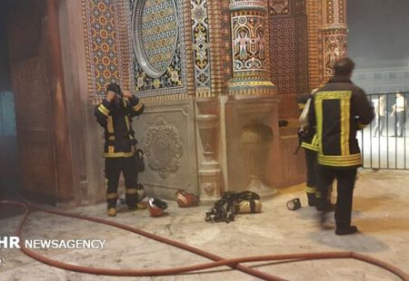 مهار آتش‌سوزی در ‏حرم حضرت معصومه(س)/گزارش تصویری