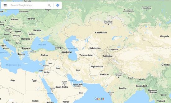 ایران در گوگل مپ