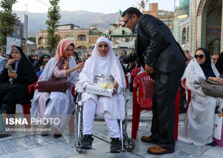 ازدواج هشت زوج معلول در امامزاده صالح/گزارش تصویری