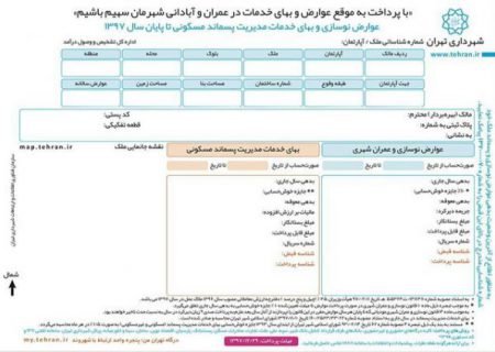 توضیحات شهرداری تهران درباره حذف قبوض کاغذی عوارض شهری