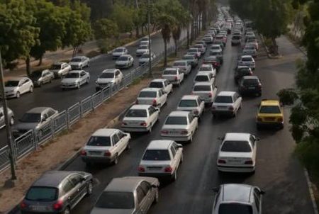 ترافیک سنگین در بزرگراه‌های همت و حکیم