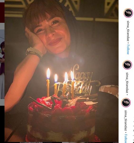 تصویری از کیک تولد سیما تیر انداز که در اینستاگرامش به اشتراک گذاشت