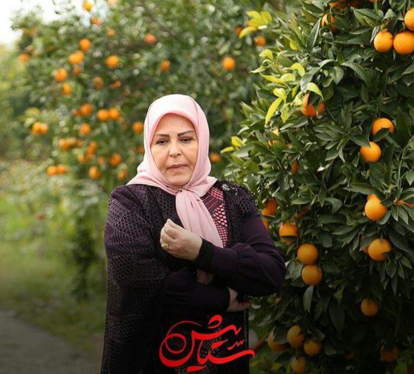 تصویری از اکرم محمدی در سکانس قدم زدن در باغ پرتقال در فصل سوم ستایش