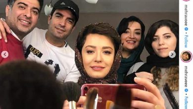 مهراوه شریفی نیا در اتاق گریم سریال دل