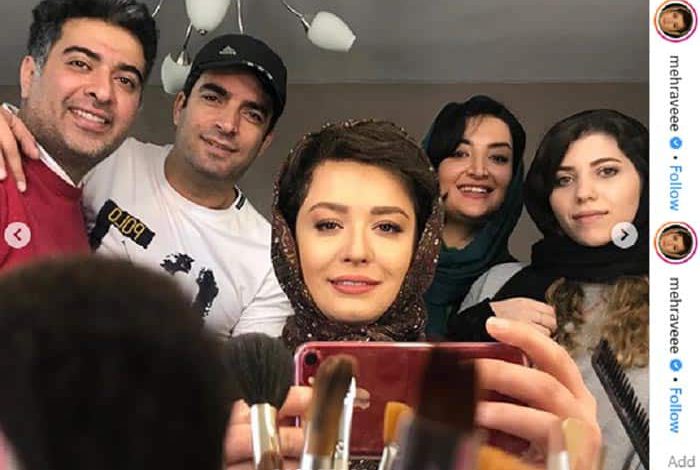مهراوه شریفی نیا در اتاق گریم سریال دل