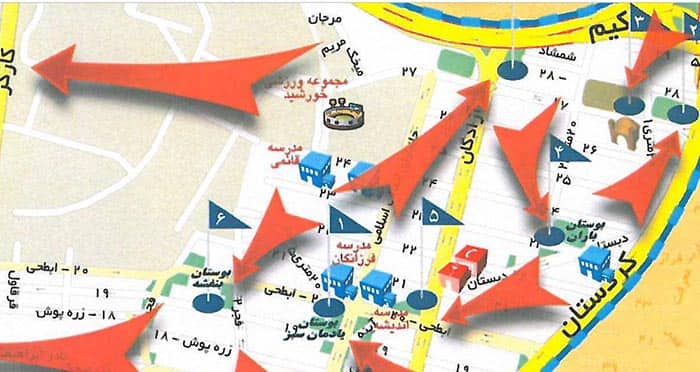 مراکز تخلیه امن اضطراری منطقه ۶ شهرداری تهران