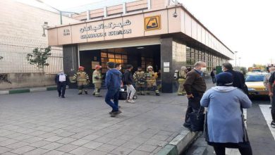 انتشار دود در ایستگاه متروی اکباتان