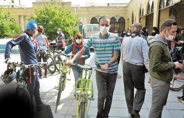 قلب تهران در قرق دوچرخه‌ها
