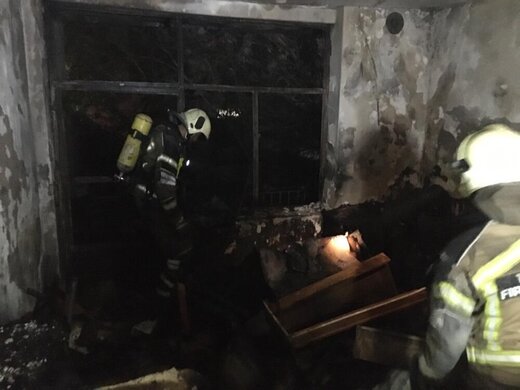 آتش سوزی در ساختمان ویلایی