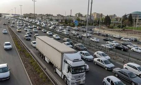 ترافیک نیمه سنگین در آزادراه قزین -کرج و کرج – تهران