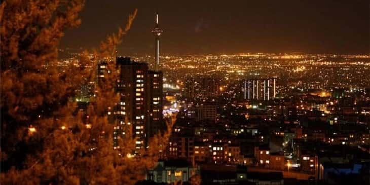 تهران در شب