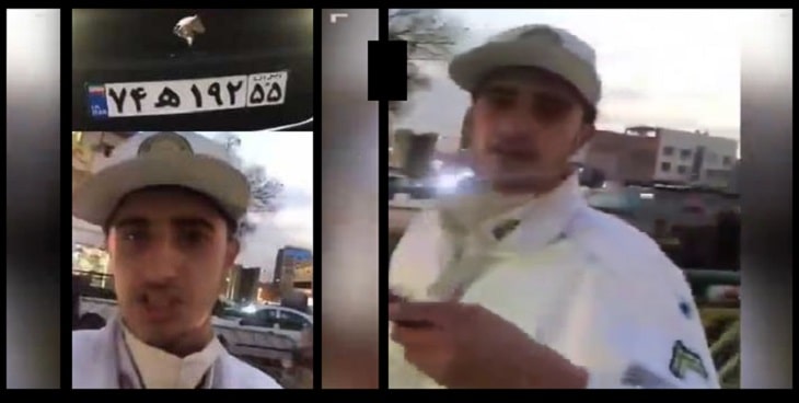 سرباز سیلی خورده پلیس راهور