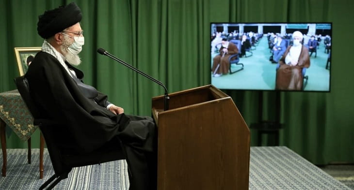 ارتباط تصویری جمعی از مداحان با رهبر انقلاب