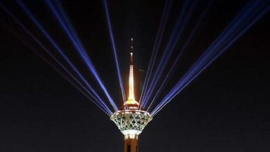 برج میلاد تهران لیزرشو