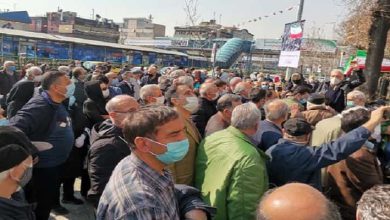 بازداشت یک بازنشسته در تجمع