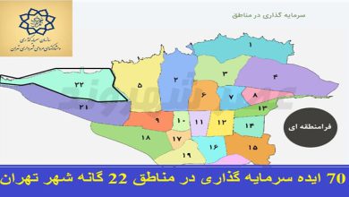 ایده سرمایه گذاری در مناطق شهرداری تهران