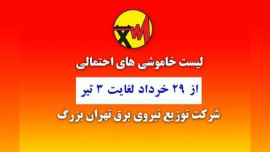 زمان بندی خاموشی