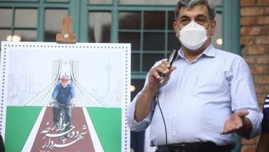 تمبر اختصاصی شهردار دوچرخه سوار