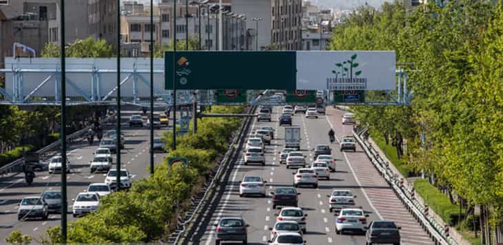 ترافیک تهران خیابان