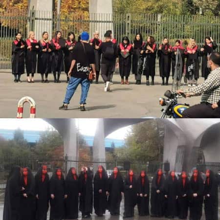 دختران با حجاب و بی حجاب دانشگاه تهران