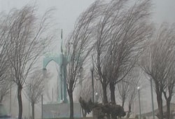 طوفان تهران وزش باد