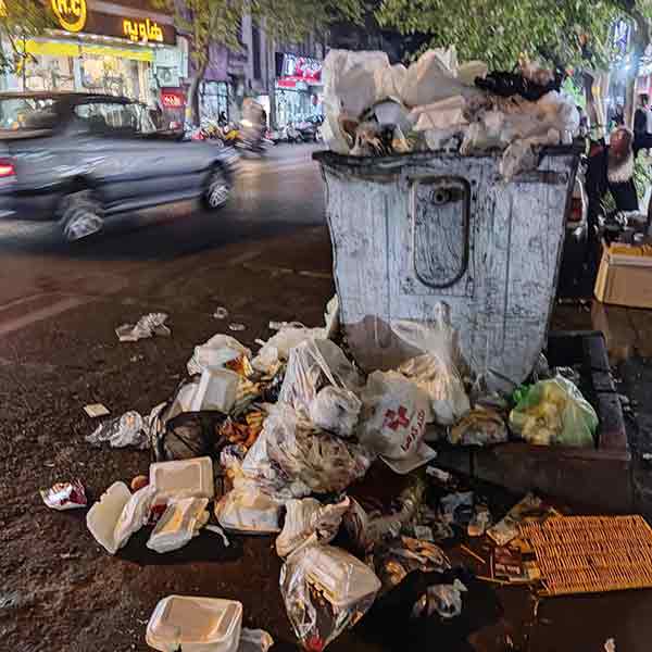وضعیت سطل های زباله منطقه ۷ ، خیابان گرگان