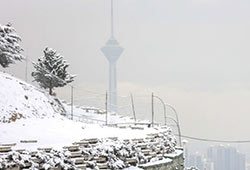 آلوده تهران برفی