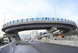 افتتاح اولین پل مجهز به سامانه برف زدایی در شمال تهران
