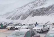 بارش برف‌ و باران در محورهای چالوس ، هراز ، فیروزکوه